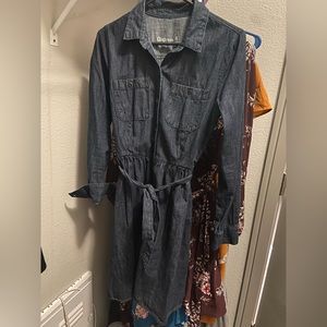 Long sleeve denim dress